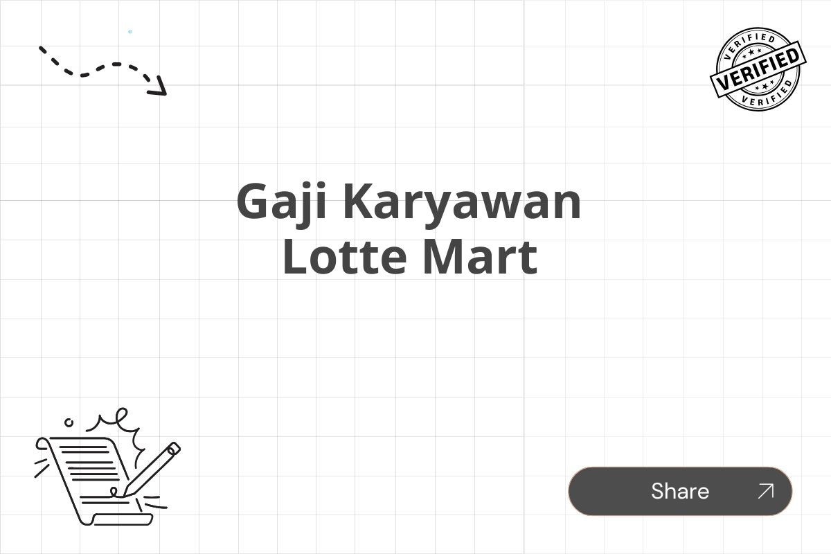 Gaji Karyawan Lotte Mart