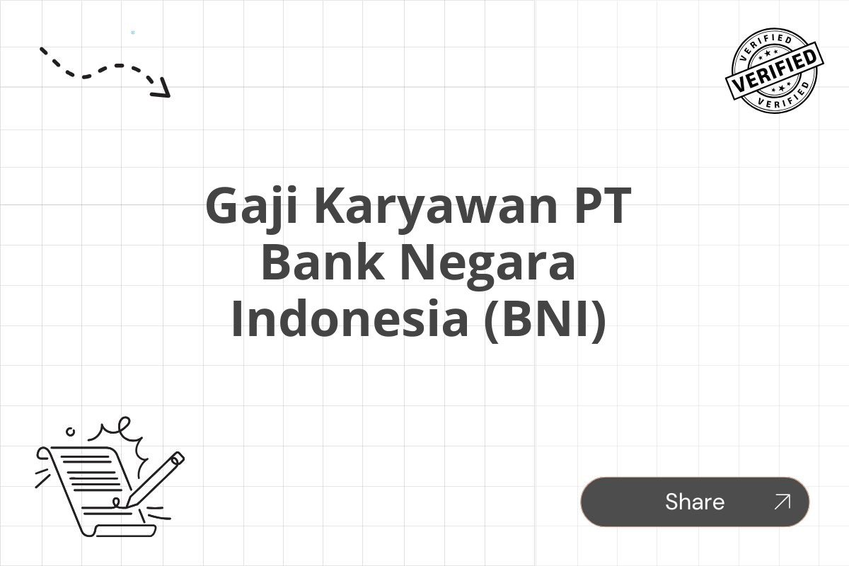 Gaji Karyawan PT Bank Negara Indonesia (BNI)