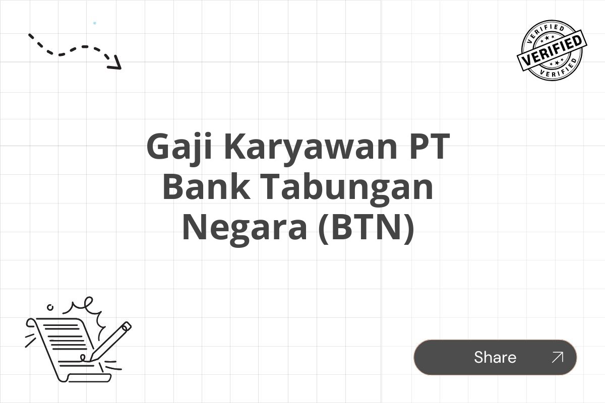 Gaji Karyawan PT Bank Tabungan Negara (BTN)