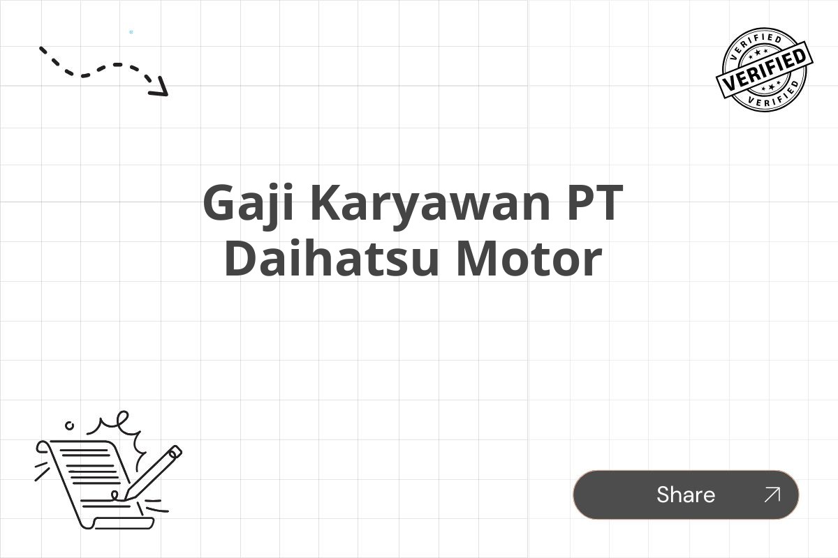 Gaji Karyawan PT Daihatsu Motor