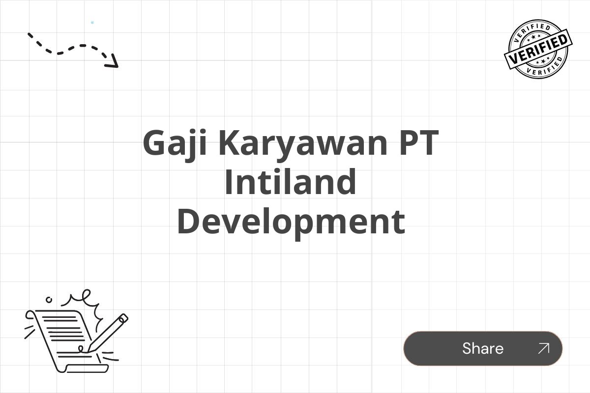 Gaji Karyawan PT Intiland Development