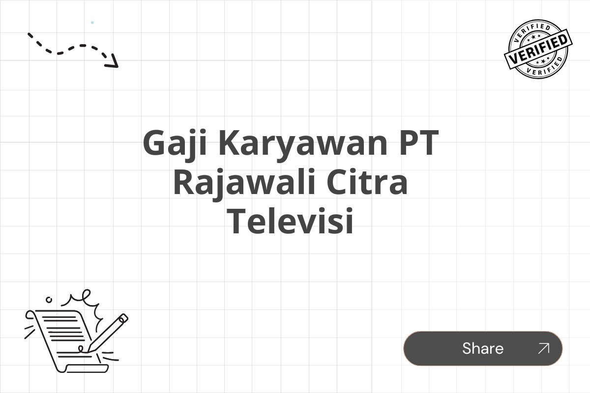 Gaji Karyawan PT Rajawali Citra Televisi