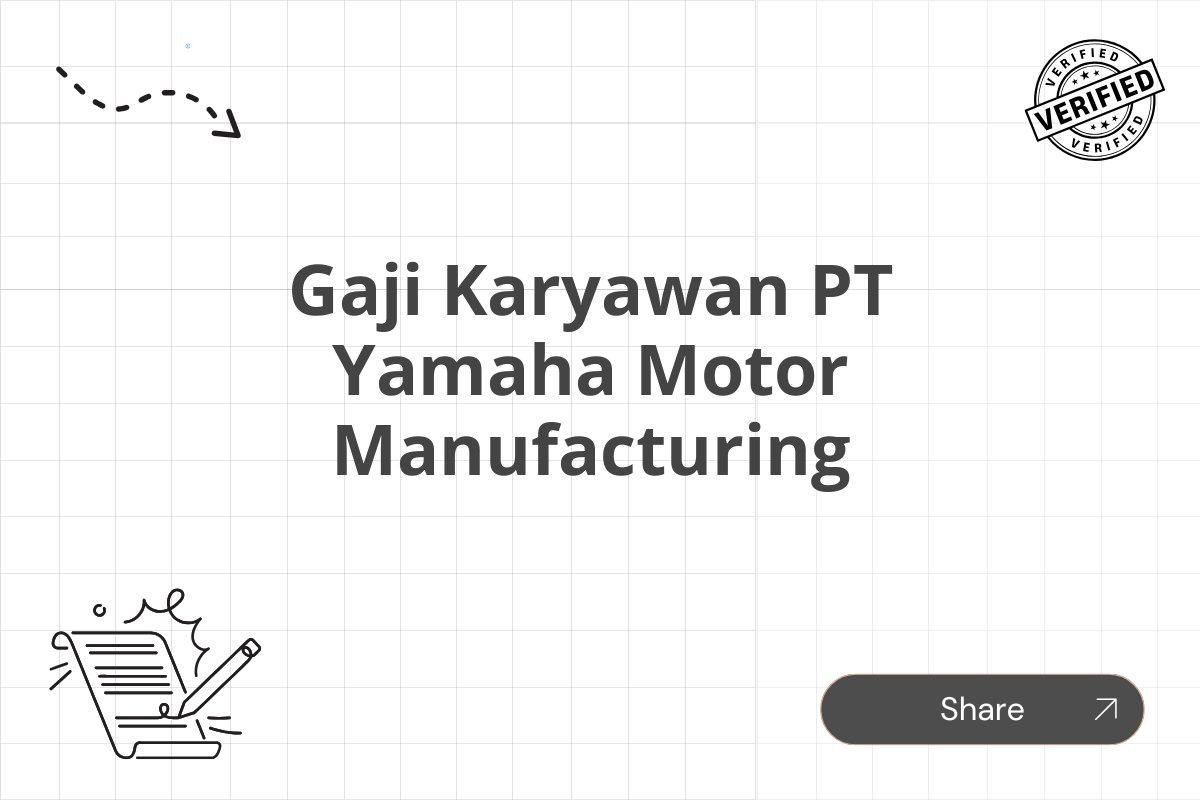 Gaji Karyawan PT Yamaha Motor Manufacturing